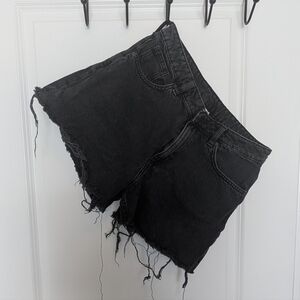 H&M Black Cut-off Denim Shorts